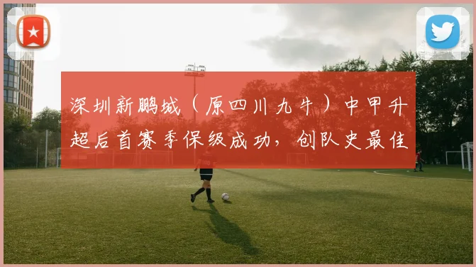 深圳新鹏城(原四川九牛)中甲升超后首赛季保级成功,创队史最佳排名